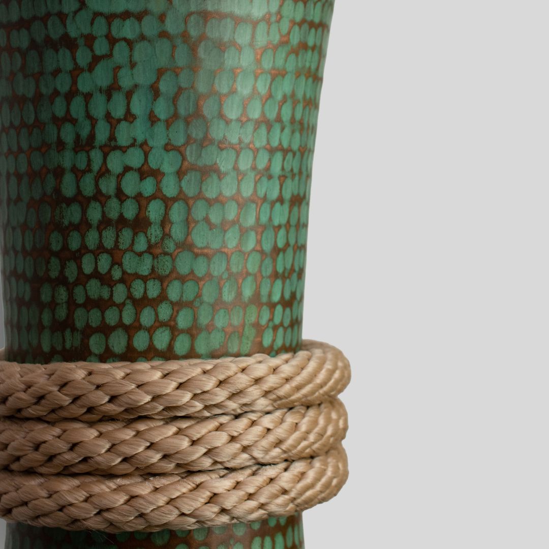 TOZI - LÁMPARA COLGANTE DE COBRE PATINA JADE