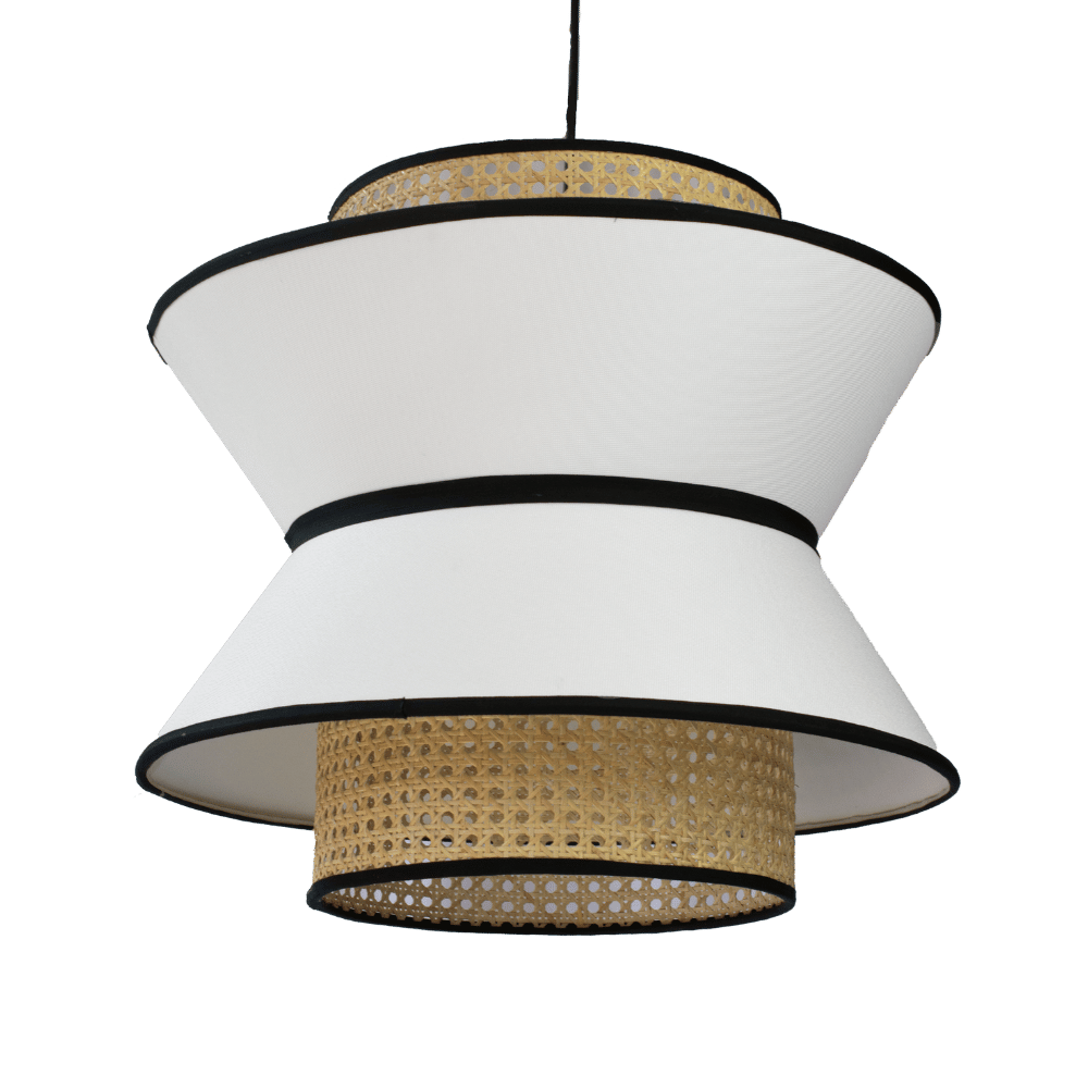 ATLAHUA - LÁMPARA COLGANTE DE BEJUCO & TEXTIL