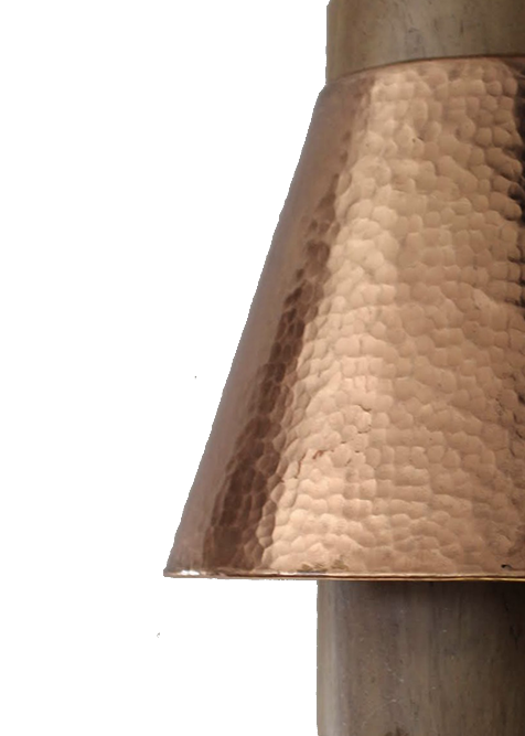 ZIRA - LÁMPARA COLGANTE DE COBRE Y PAROTA