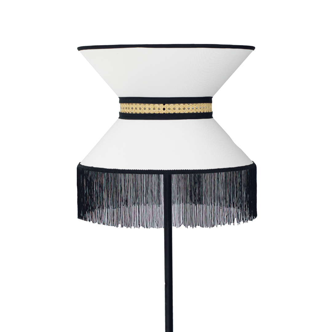 PARIXICAM - LÁMPARA DE PIE DE BEJUCO & TEXTIL