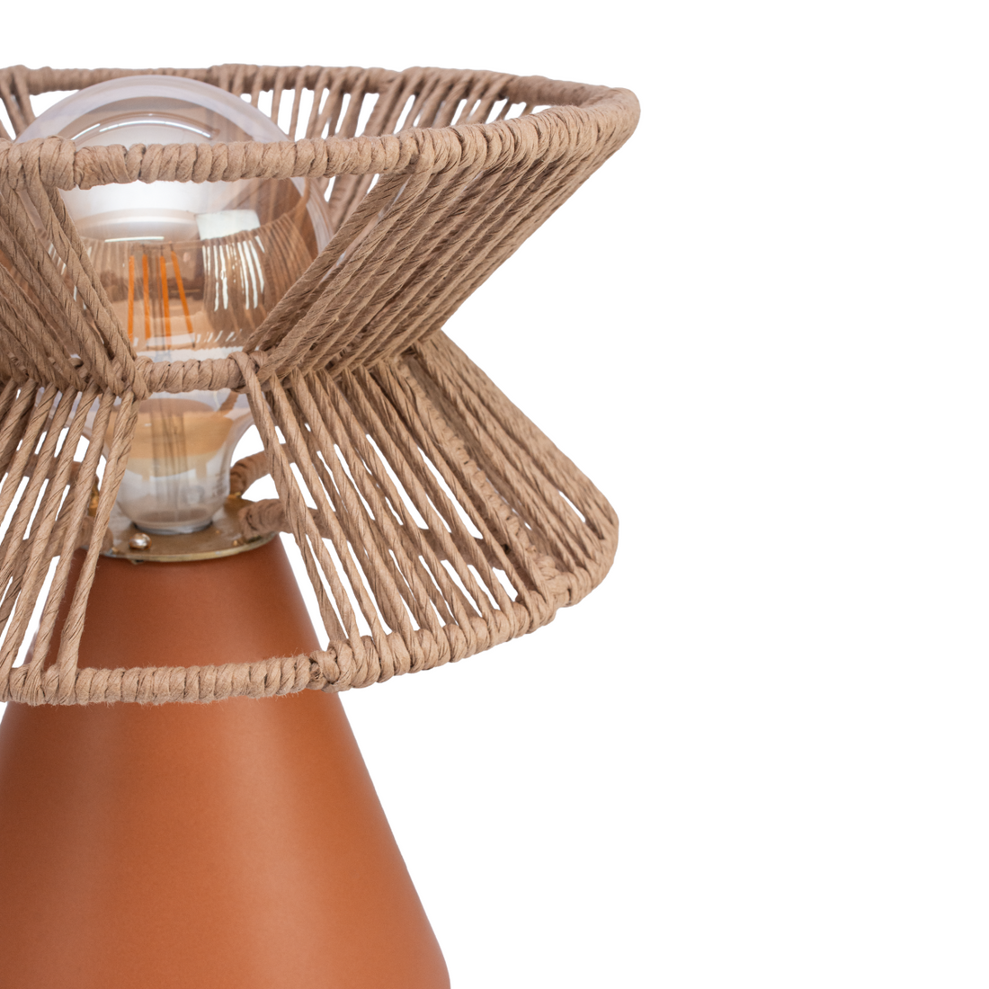 YOLIA - LÁMPARA DE MESA DE CERÁMICA Y CORDÓN CRAFT