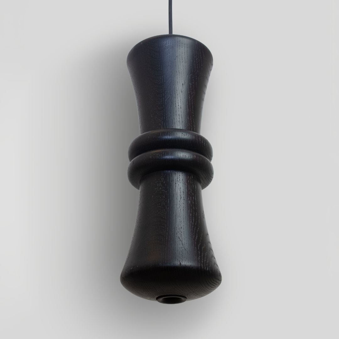 TOZI - LÁMPARA COLGANTE DE ENCINO NEGRO
