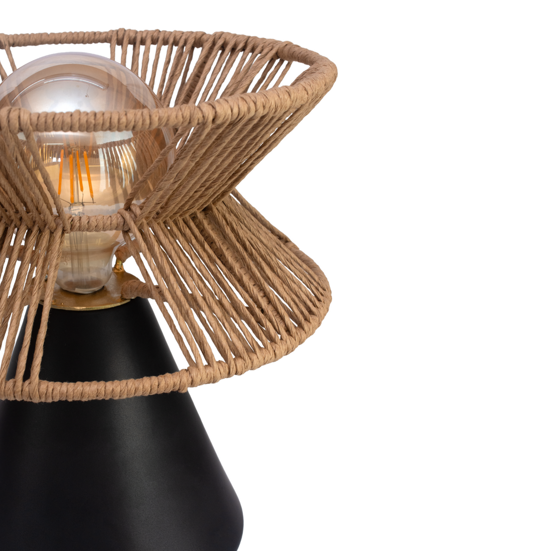 YOLIA - LÁMPARA DE MESA DE CERÁMICA Y CORDÓN CRAFT