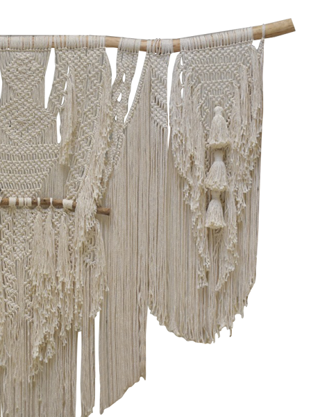 ATOYAC - TAPIZ DE MACRAMÉ DE ALGODÓN