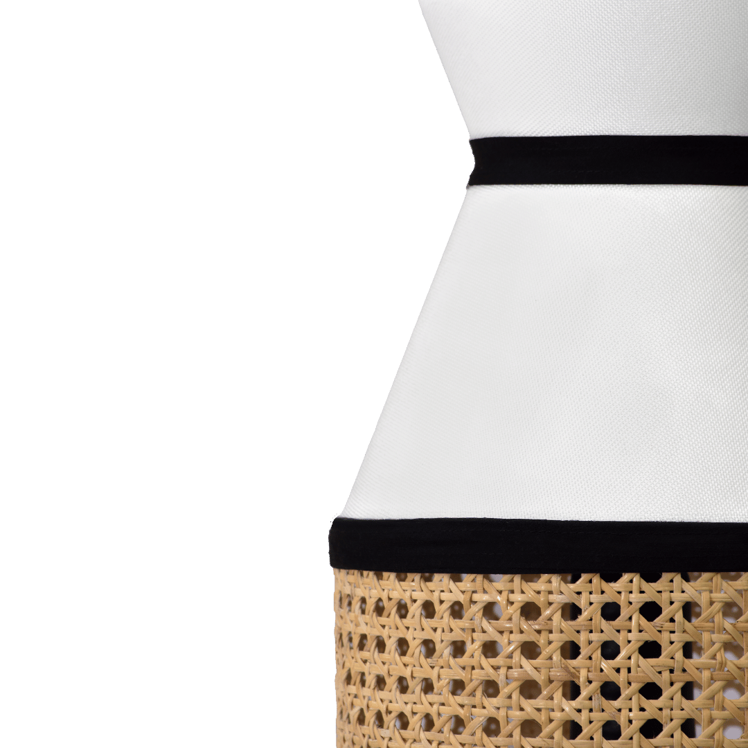 MAYÁHUEL - LÁMPARA COLGANTE DE BEJUCO & TEXTIL