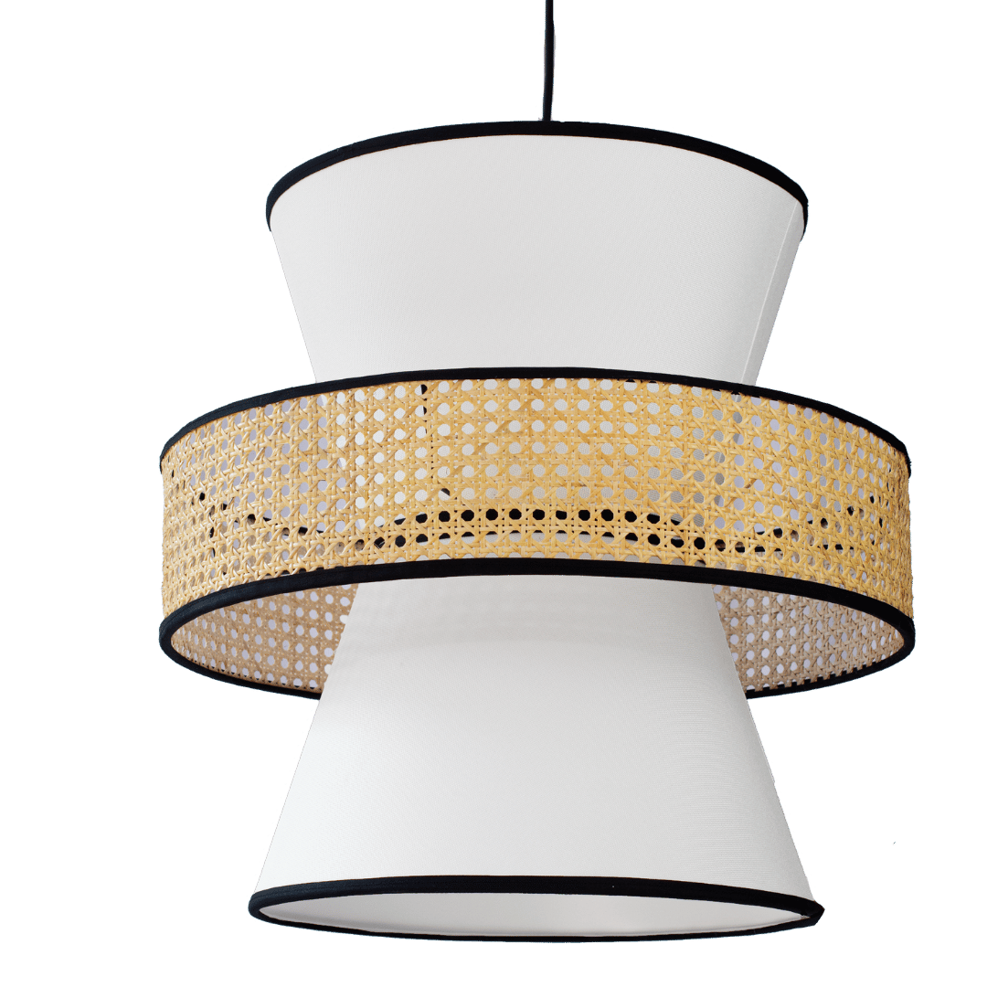 MAKSKUT - LÁMPARA COLGANTE DE BEJUCO & TEXTIL