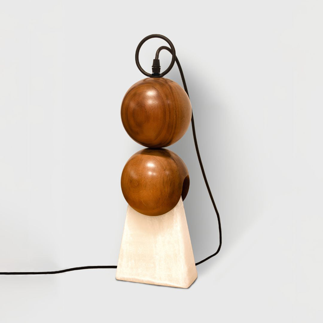 CÁTODO - LÁMPARA DE MESA DE PAROTA Y ÓNIX