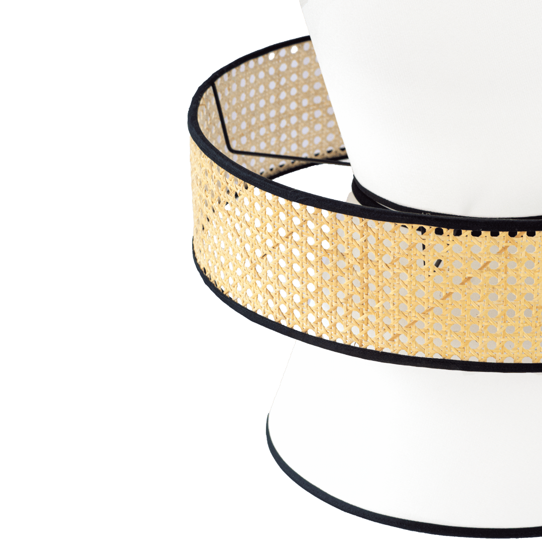 MAKSKUT - LÁMPARA COLGANTE DE BEJUCO Y TEXTIL