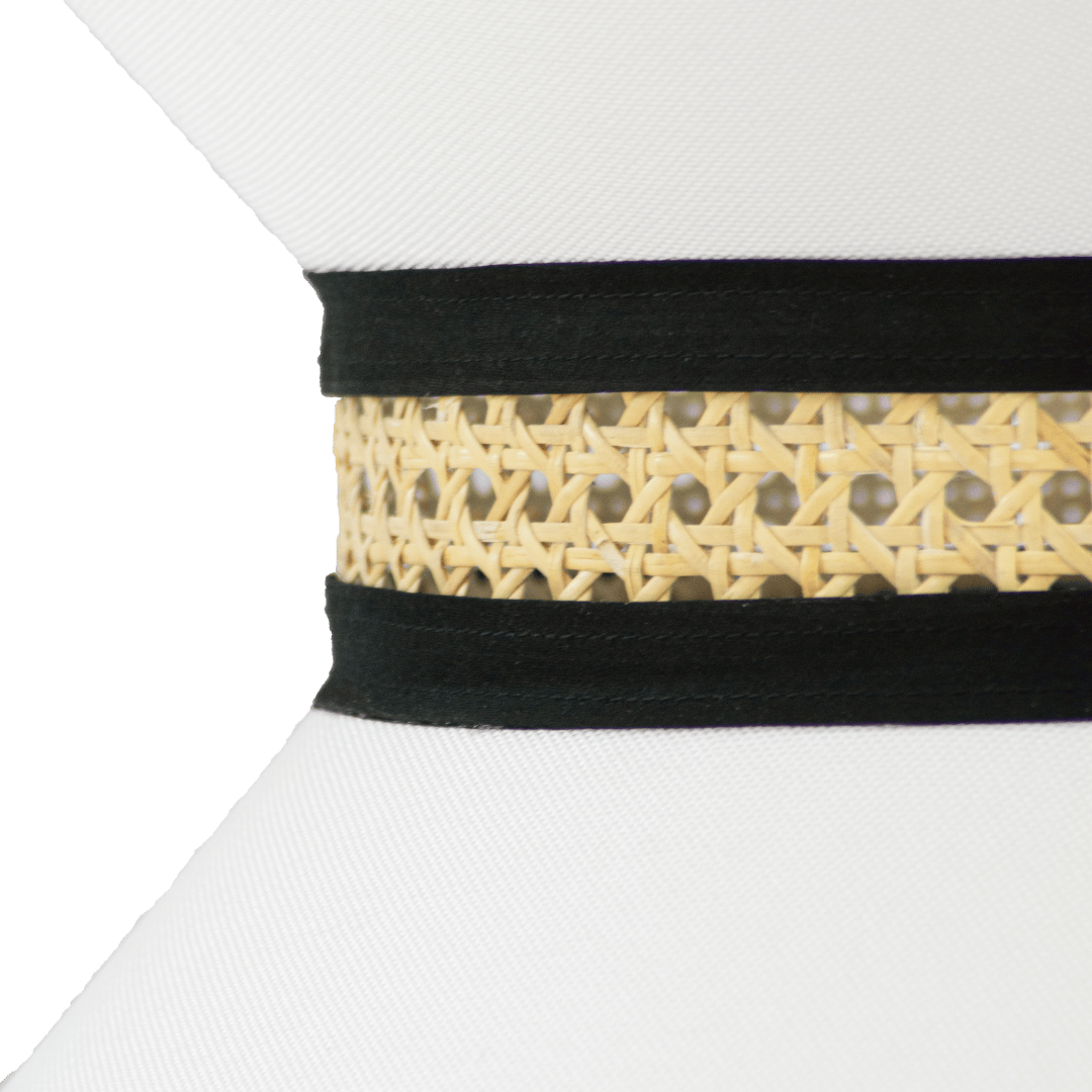 NIERIKA - LÁMPARA COLGANTE DE BEJUCO & TEXTIL