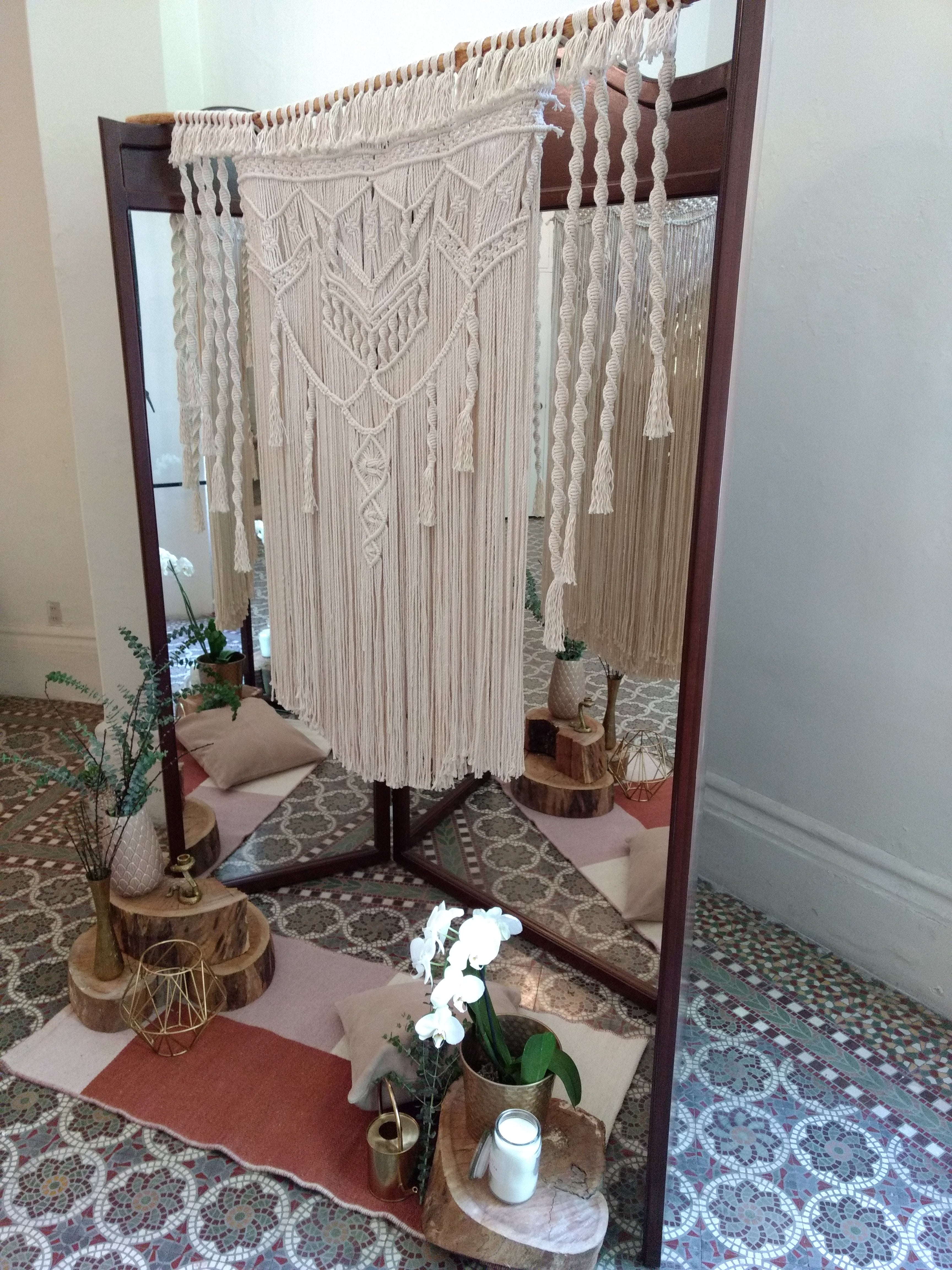 ACATLÁN - TAPIZ DE MACRAMÉ DE ALGODÓN