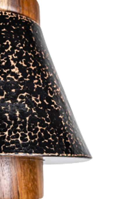 ZIRA - LÁMPARA COLGANTE DE COBRE Y PAROTA