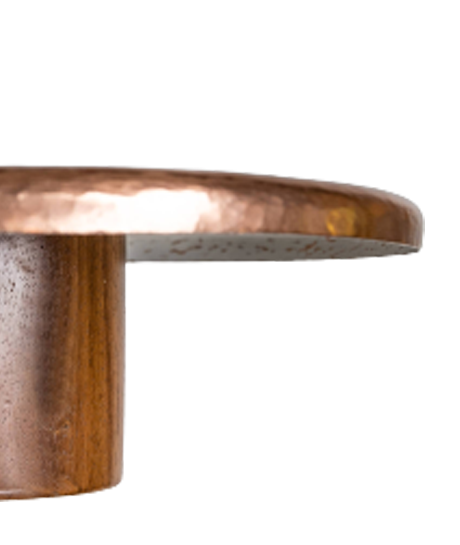 TACÁ - LÁMPARA COLGANTE DE COBRE Y PAROTA