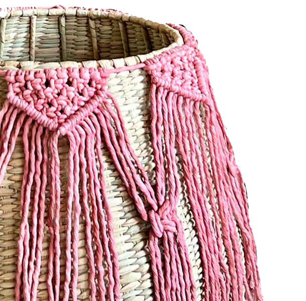 PUREPECHA I - CESTO DE CHUSPATA Y MACRAMÉ