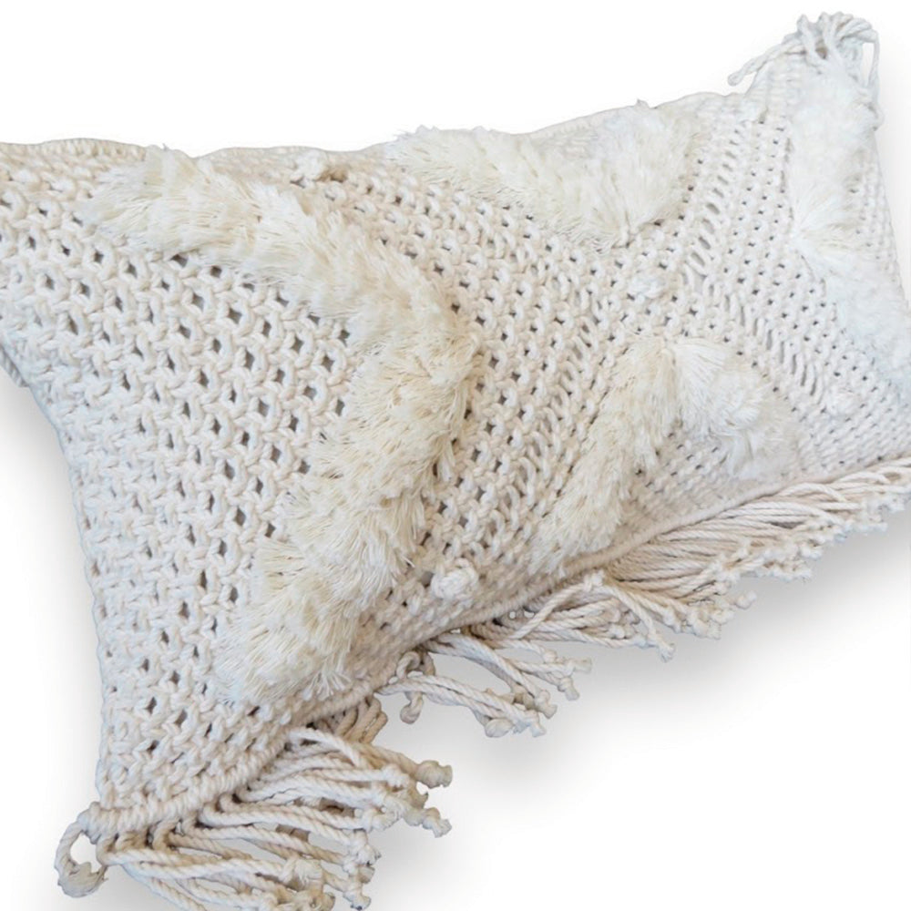 IKTAN - COJÍN MACRAMÉ DE ALGODÓN