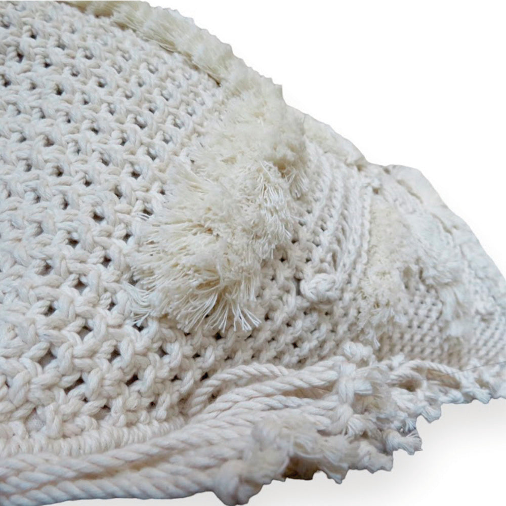 IKTAN - COJÍN MACRAMÉ DE ALGODÓN