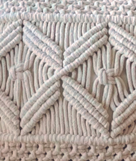 IKTE - COJÍN MACRAMÉ DE ALGODÓN