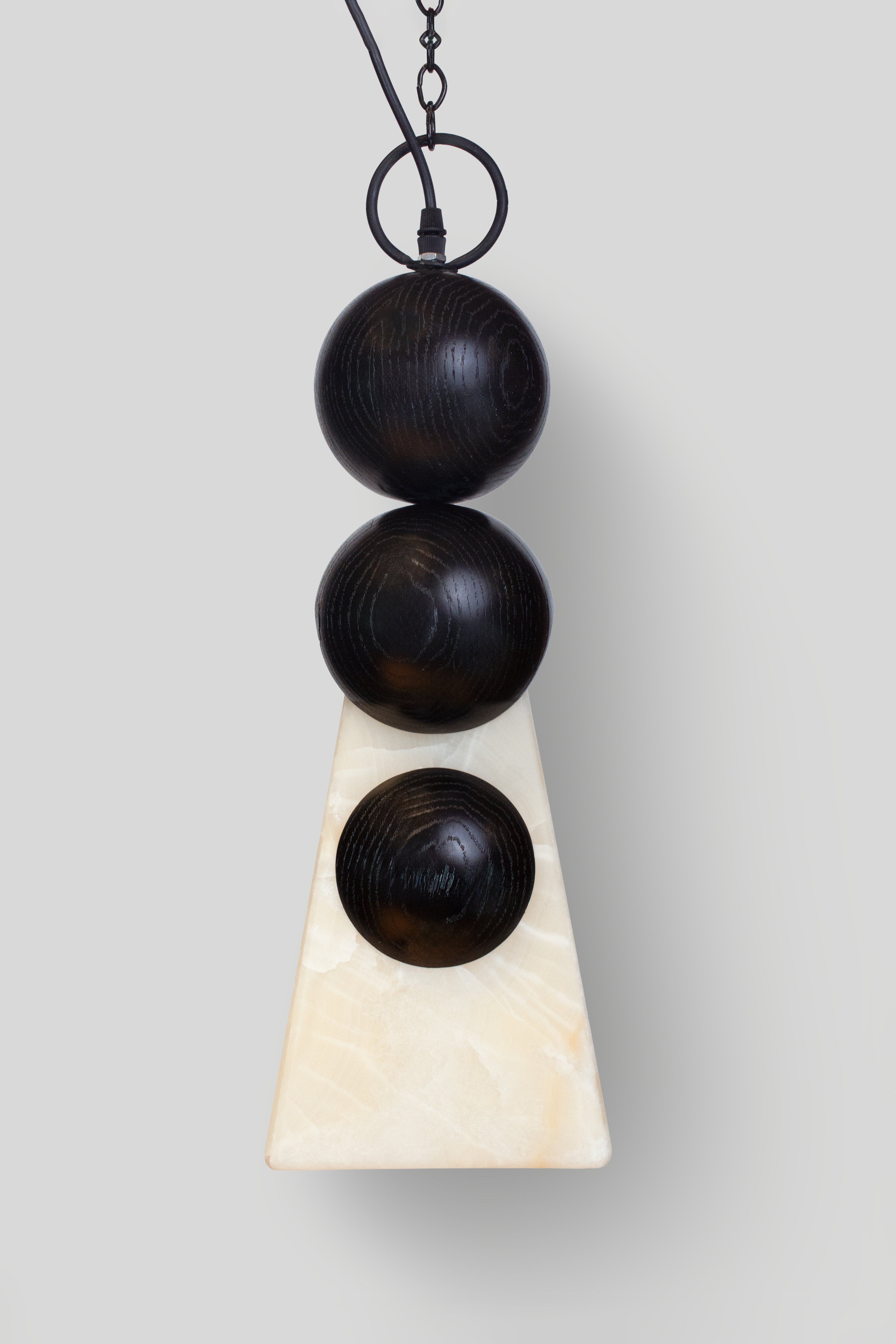 HALO - LÁMPARA COLGANTE DE ENCINO Y ÓNIX