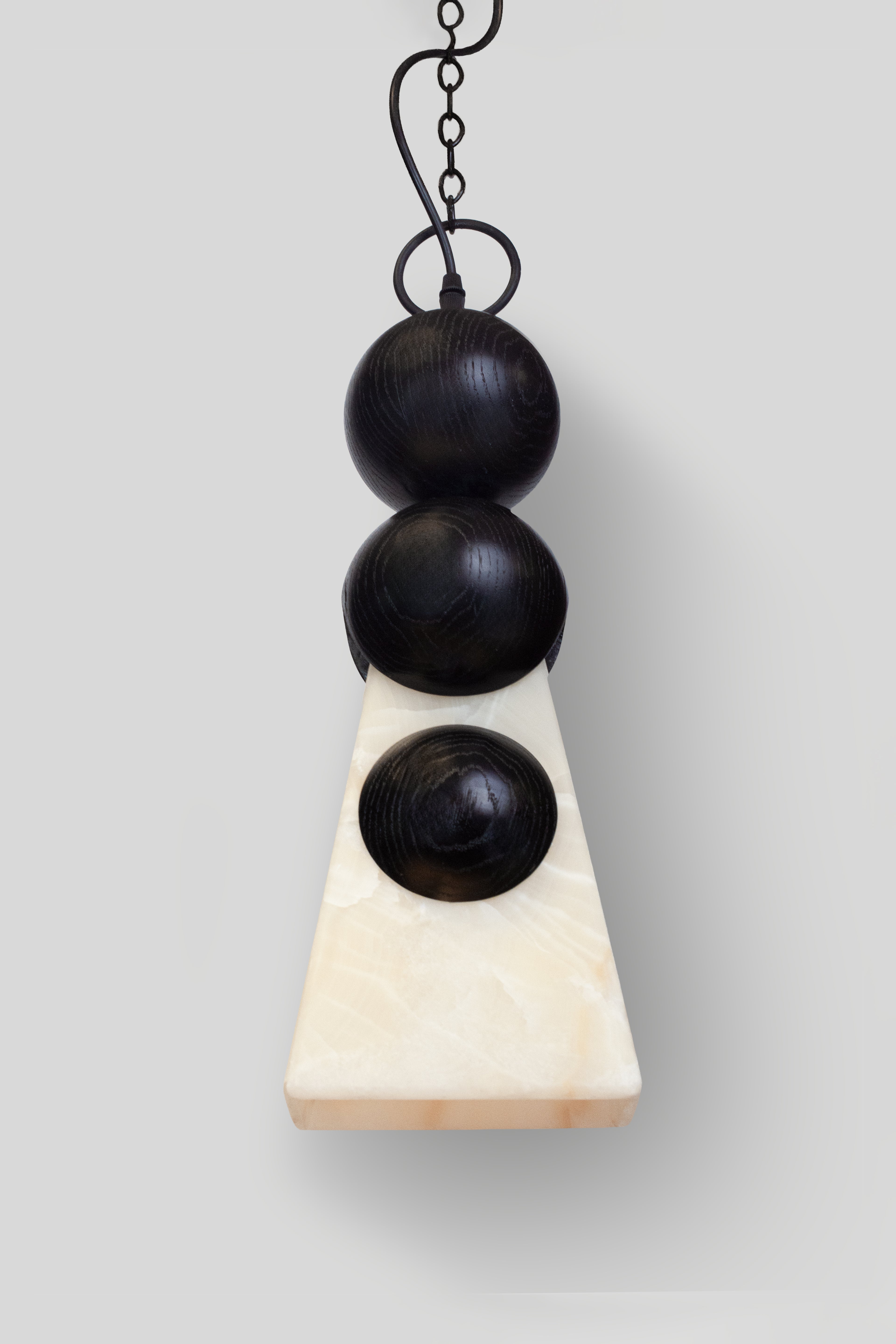 HALO - LÁMPARA COLGANTE DE ENCINO Y ÓNIX