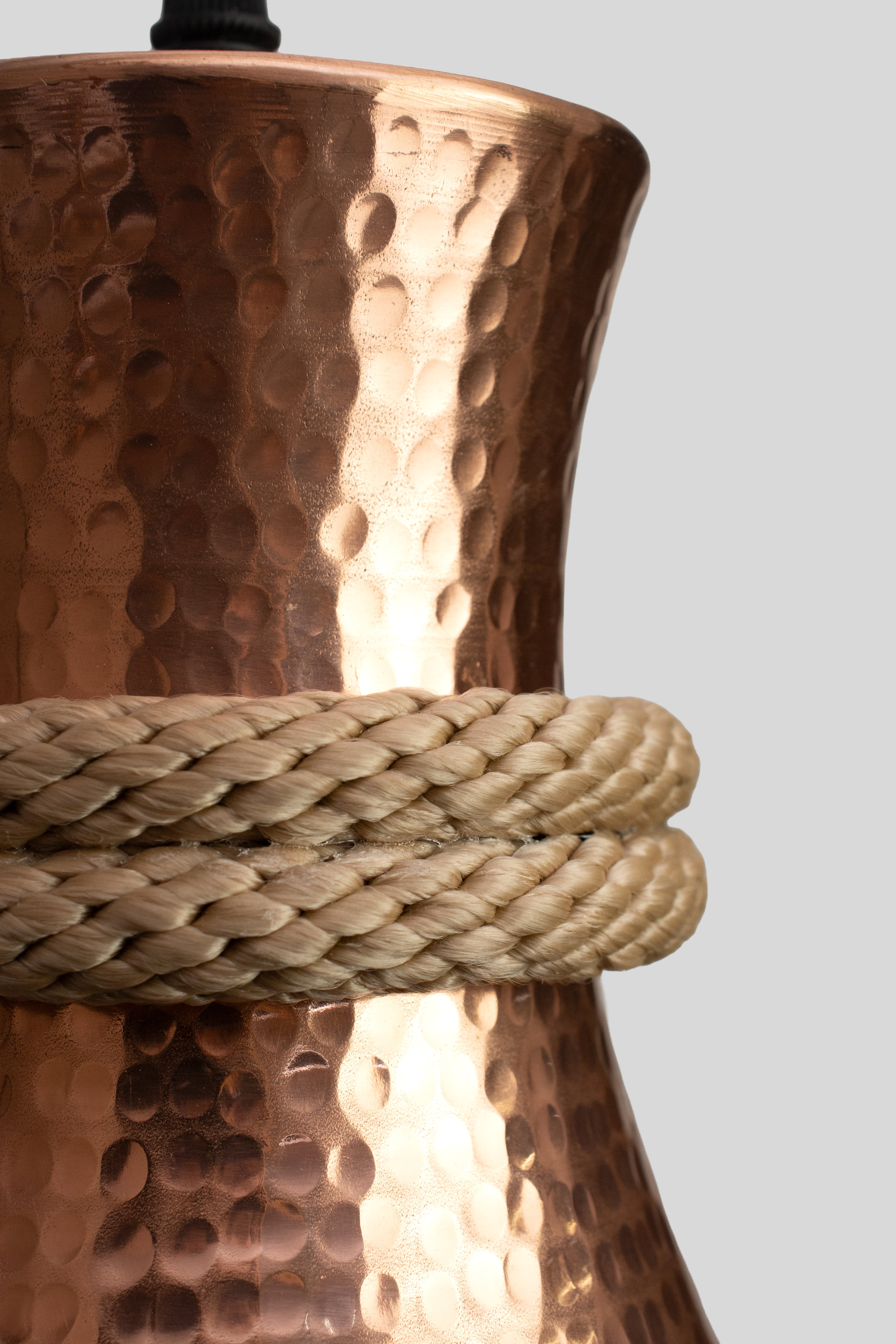 TANU - LÁMPARA COLGANTE DE COBRE BRILLANTE NATURAL