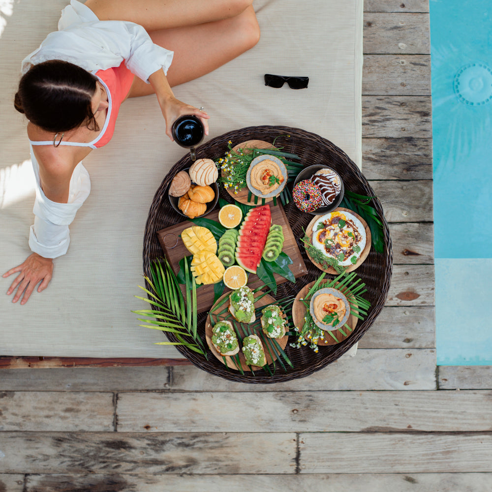 TULUM - BANDEJA FLOTANTE DE MIMBRE Y RATÁN