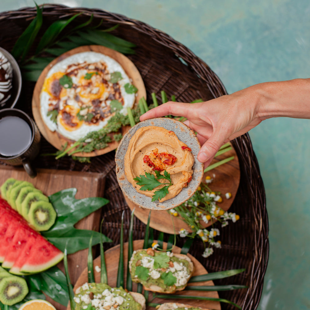 TULUM - BANDEJA FLOTANTE DE MIMBRE Y RATÁN