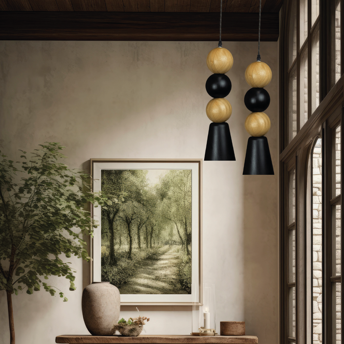 TAYAUPÁ - LÁMPARA COLGANTE DE ROSA MORADA