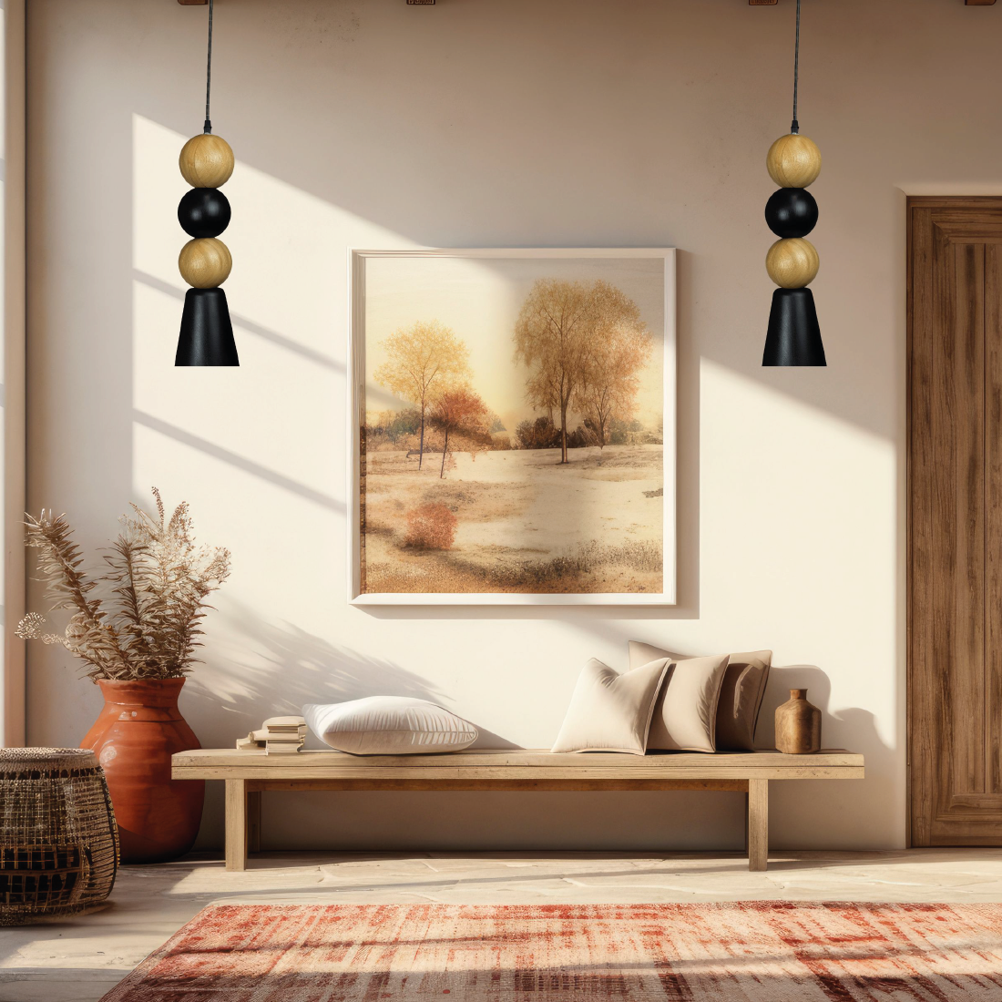 TAYAUPÁ - LÁMPARA COLGANTE DE ROSA MORADA