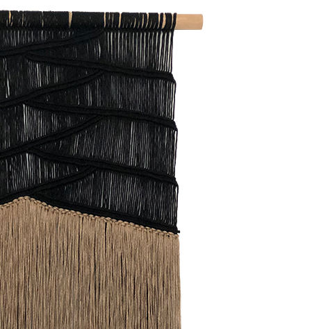 METZA II - TAPIZ DE MACRAMÉ CON YUTE Y ALGODÓN