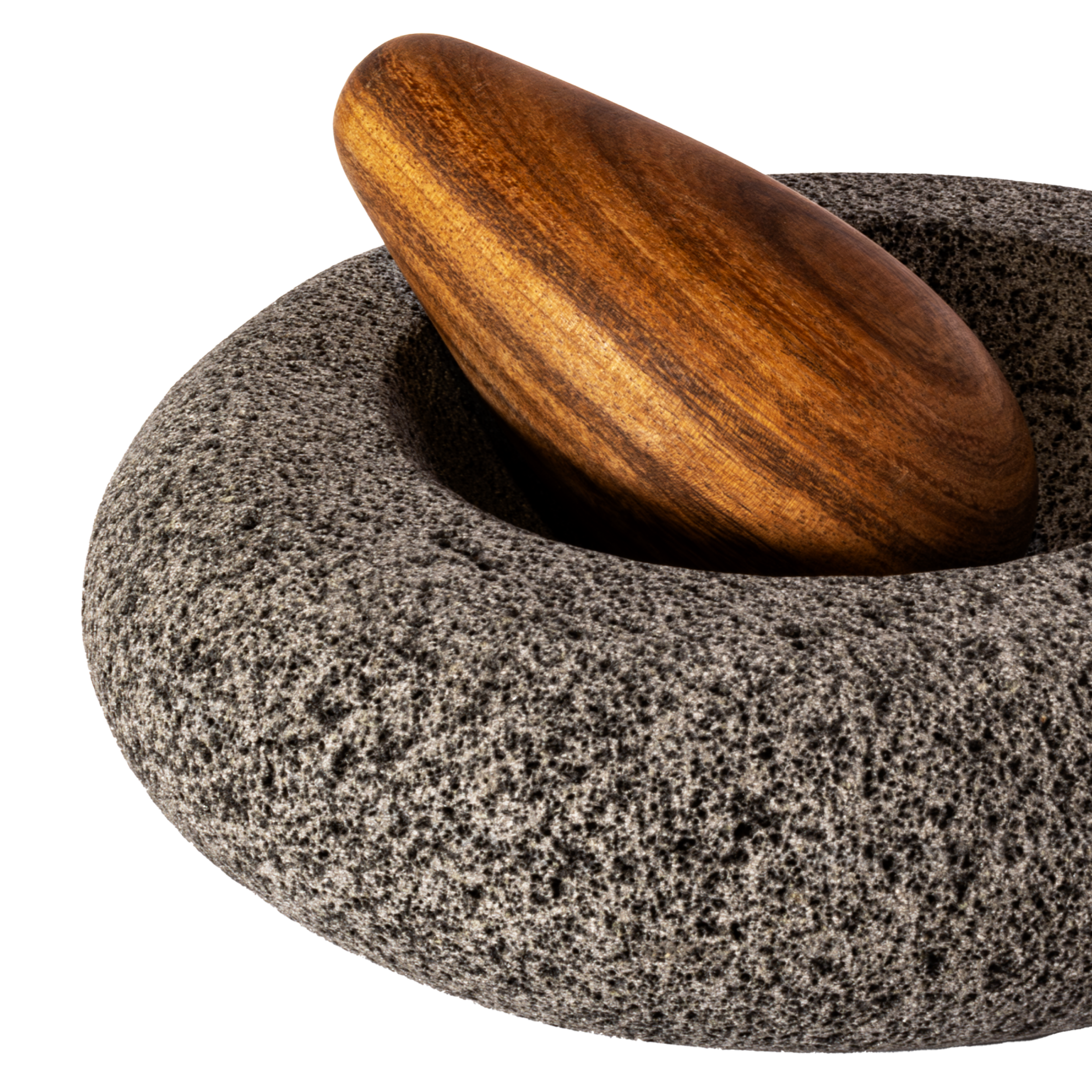 IXIL - MOLCAJETE DE PIEDRA CON MAZO DE TZALAM