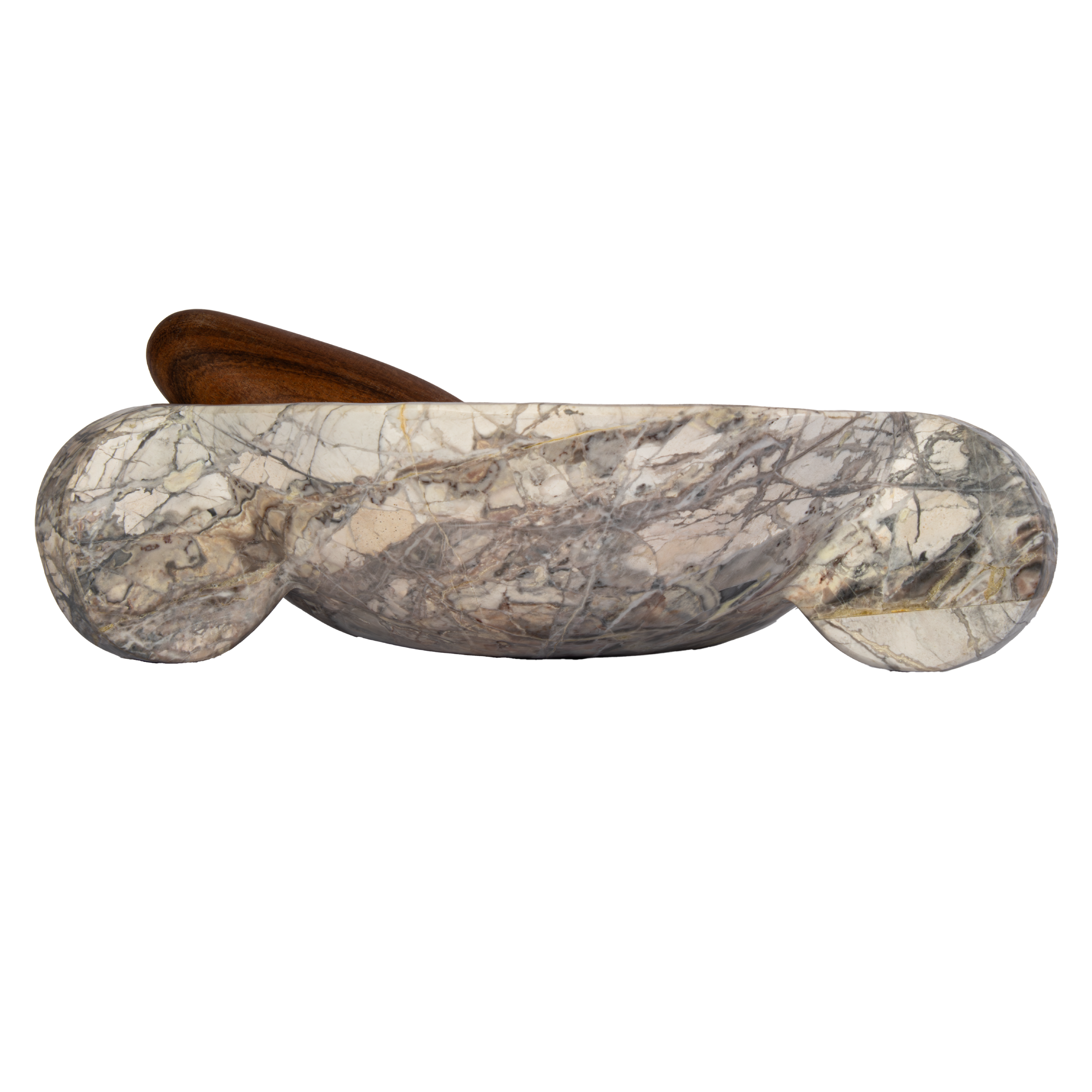 KOKUL - MOLCAJETE DE MÁRMOL CON MAZO DE TZALAM