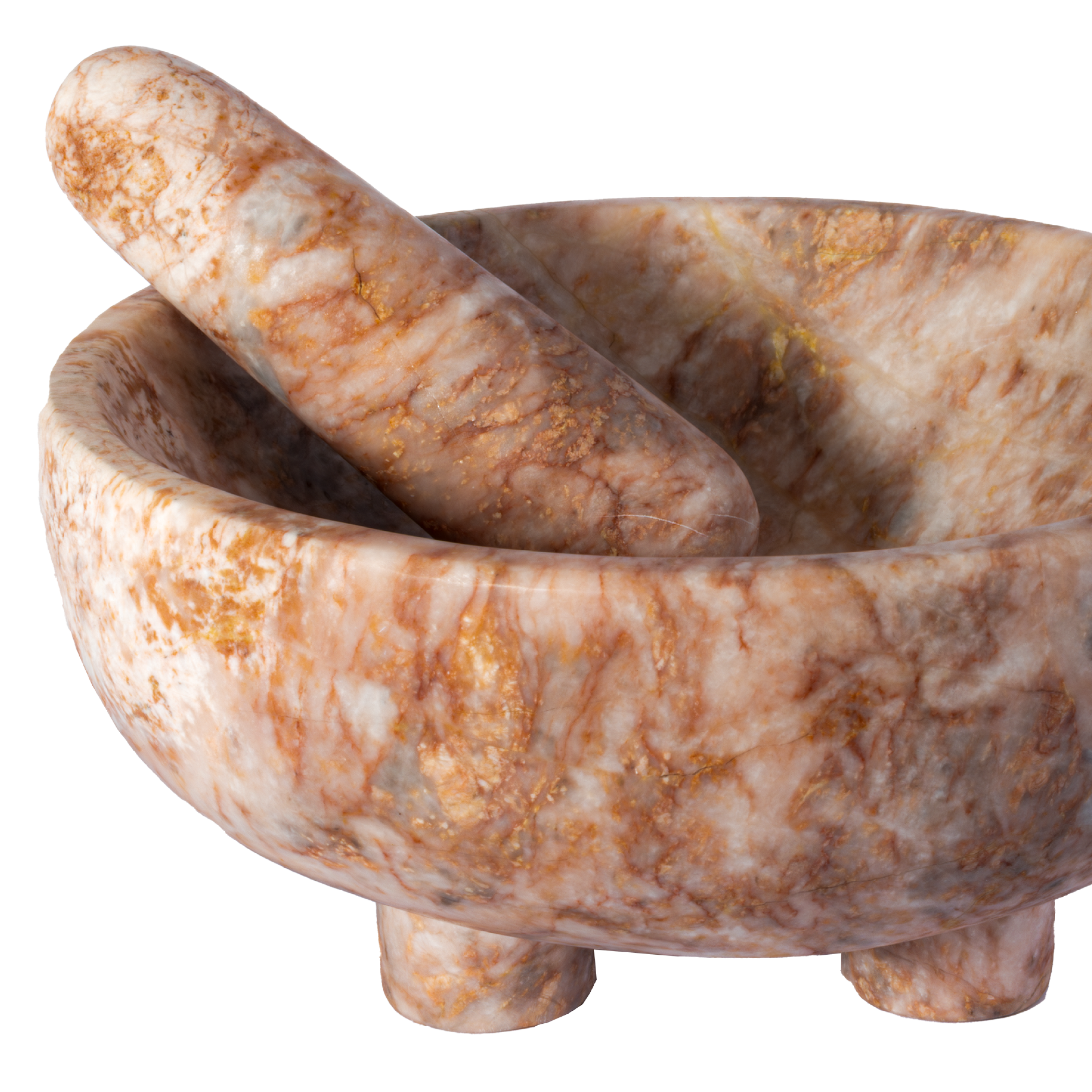 KOMCHEN - MOLCAJETE CON MAZO DE MÁRMOL