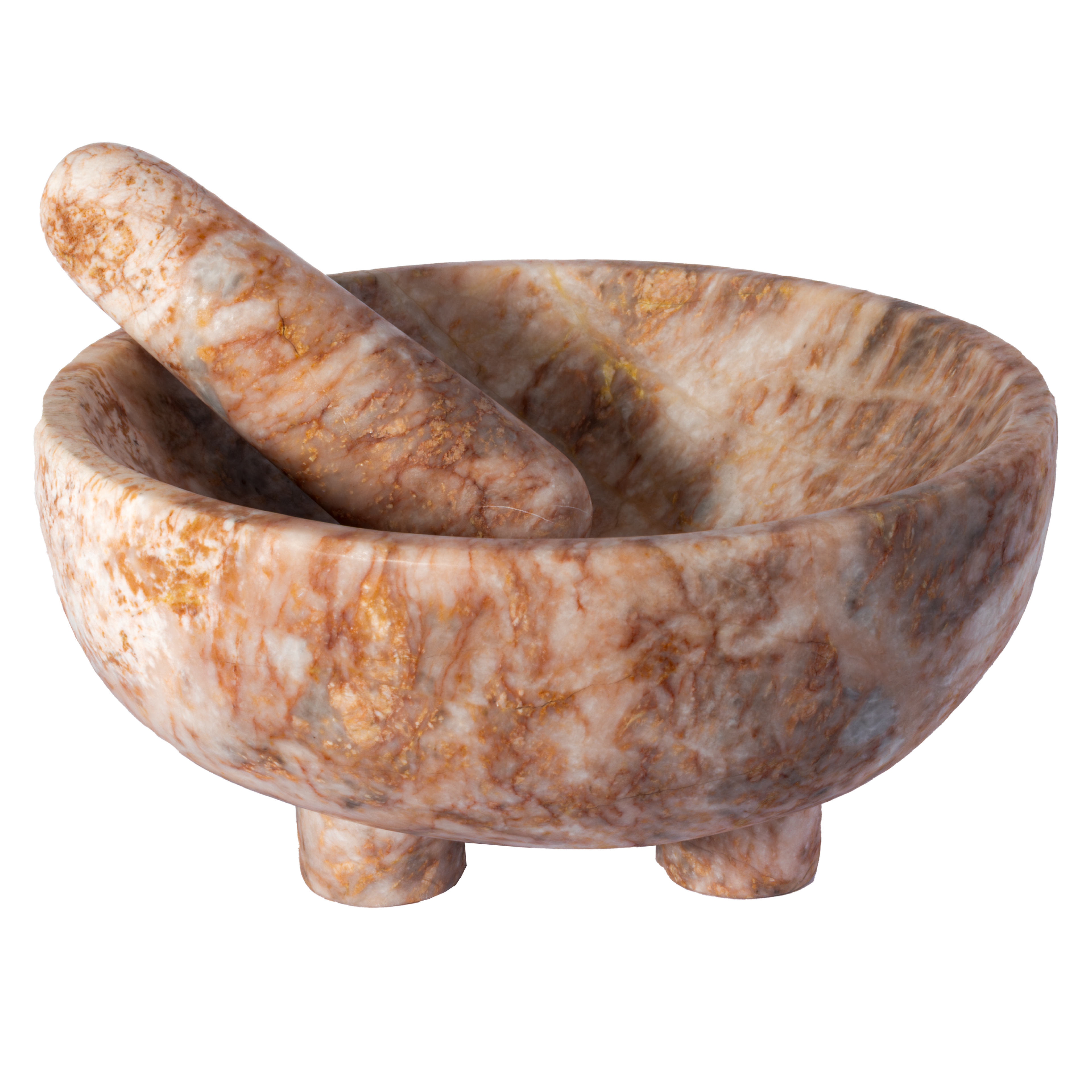 KOMCHEN - MOLCAJETE CON MAZO DE MÁRMOL