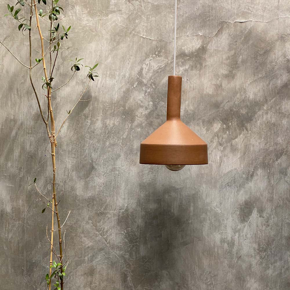 KINIK - LÁMPARA COLGANTE DE BARRO NATURAL