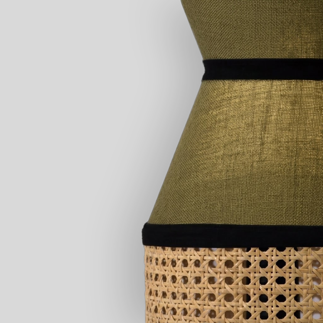 MAYÁHUEL - LÁMPARA COLGANTE DE BEJUCO Y TEXTIL
