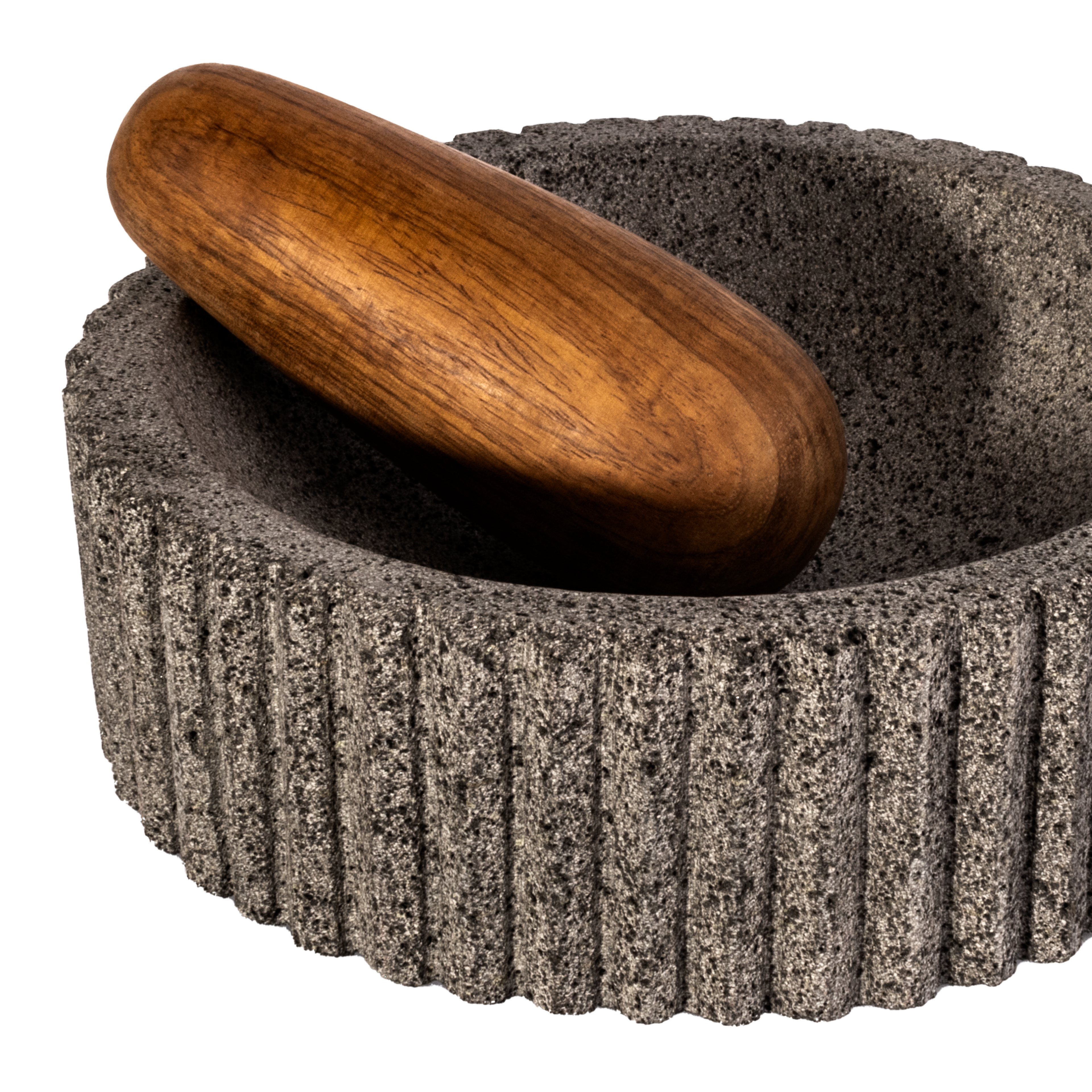 MAYAPÁN - MOLCAJETE DE PIEDRA CON MAZO DE TZALAM
