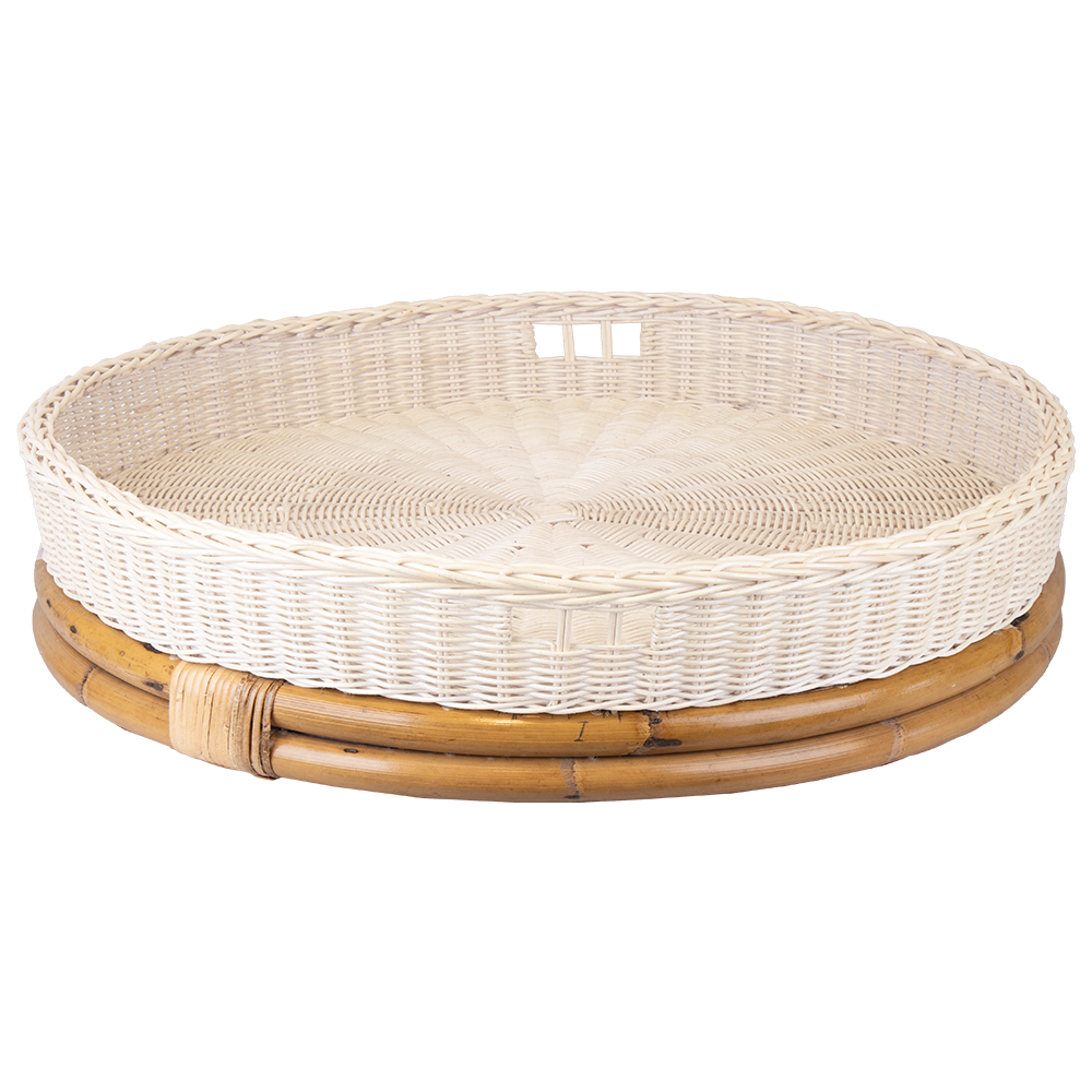 TULUM - BANDEJA FLOTANTE DE MIMBRE Y RATÁN