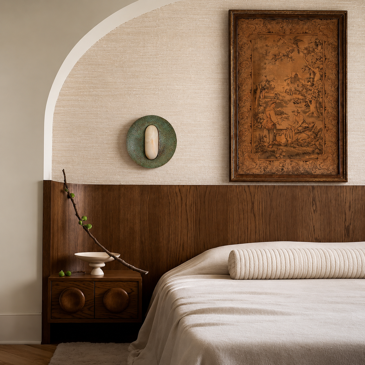 NAAB - LÁMPARA DE PARED DE COBRE Y ÓNIX