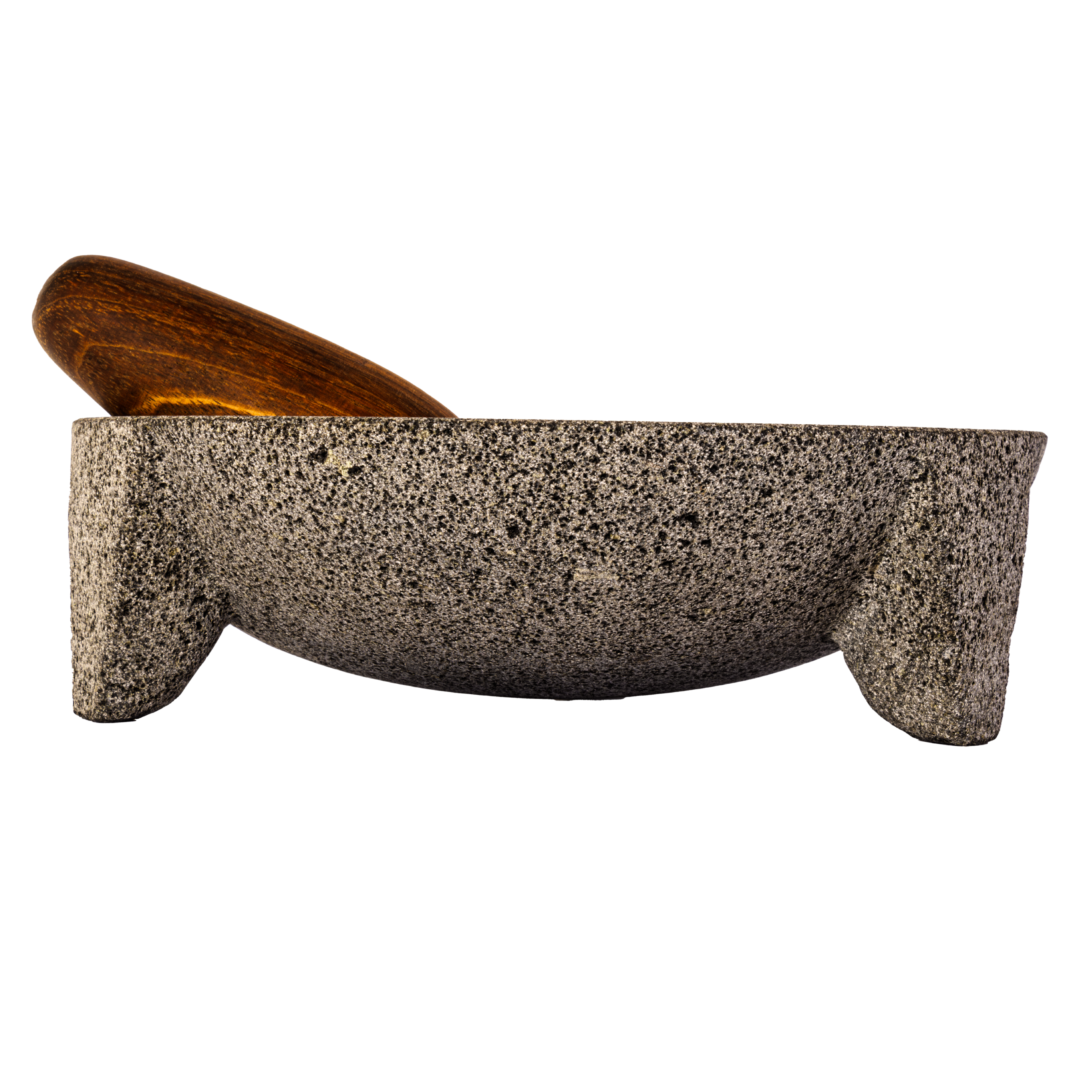 NATIVO - MOLCAJETE DE PIEDRA CON MAZO DE TZALAM