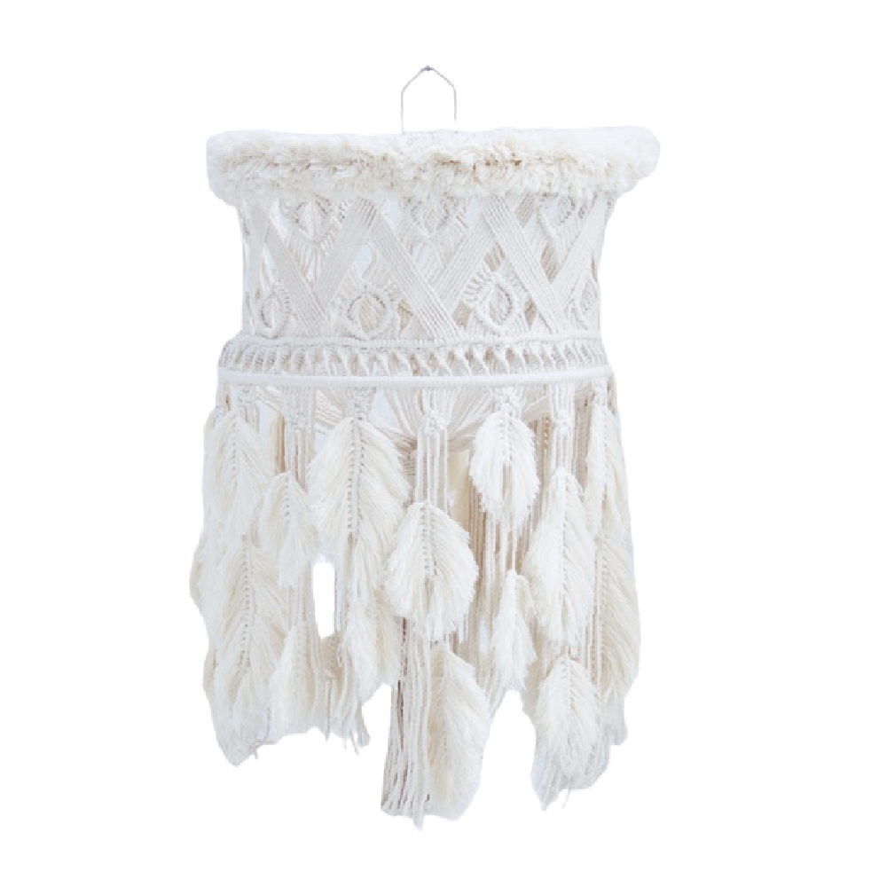 IKTI - PANTALLA CANDIL DE MACRAMÉ DE ALGODÓN