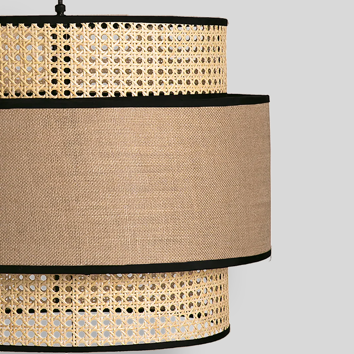 TICUL - LÁMPARA COLGANTE DE BEJUCO Y TEXTIL