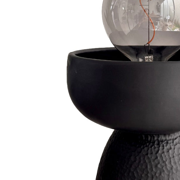 TLALLI - LÁMPARA DE MESA DE BARRO MARTELINADO