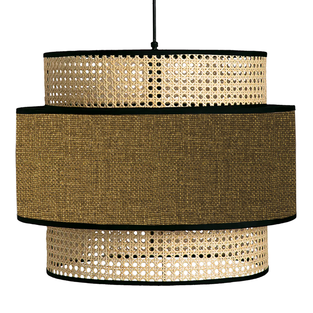 TICUL - LÁMPARA COLGANTE DE BEJUCO & TEXTIL