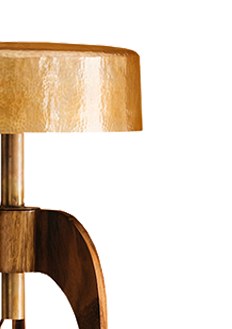 OTOMÍ - LÁMPARA DE PIE DE COBRE Y ROSA MORADA