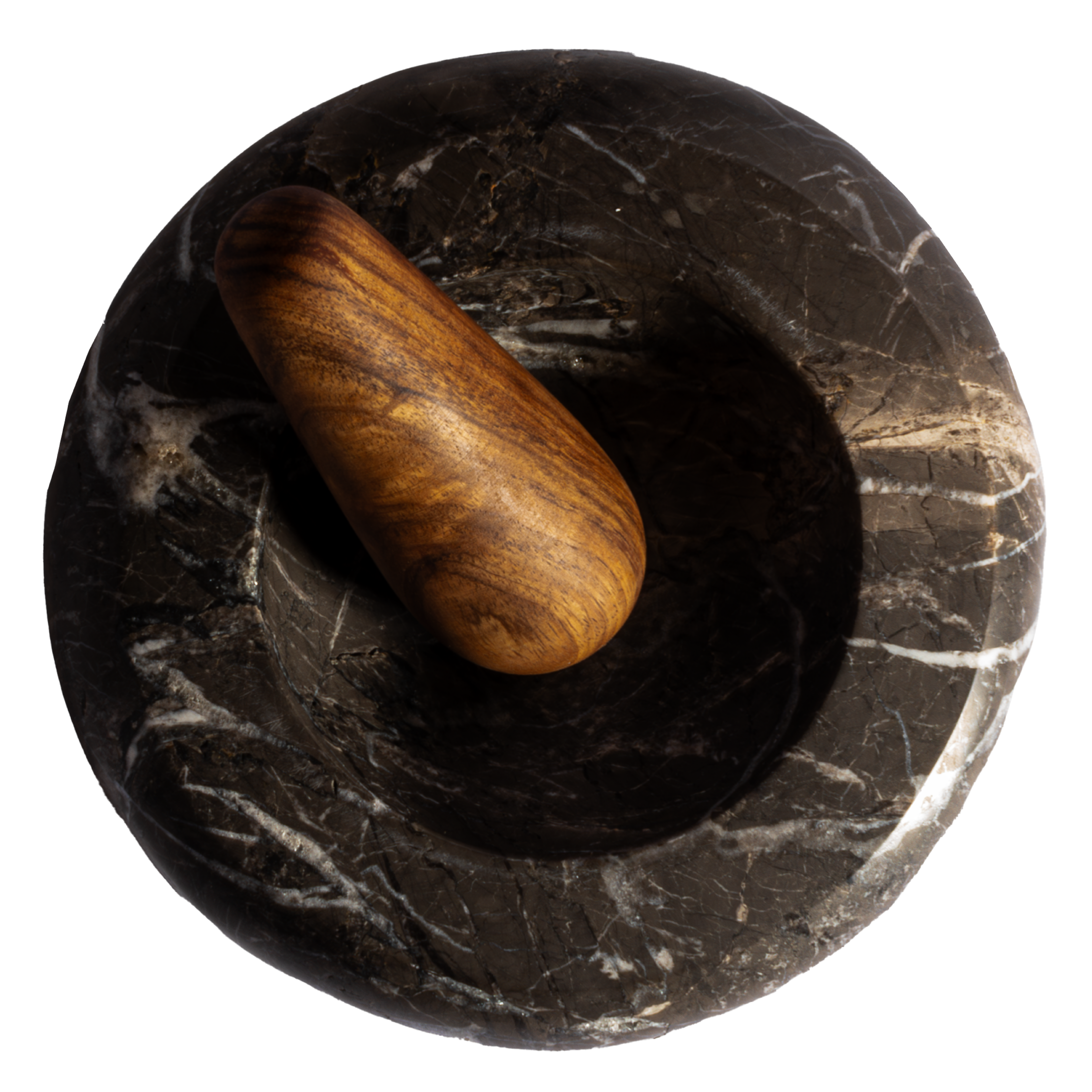 UMÁN - MOLCAJETE DE MÁRMOL CON MAZO DE TZALAM