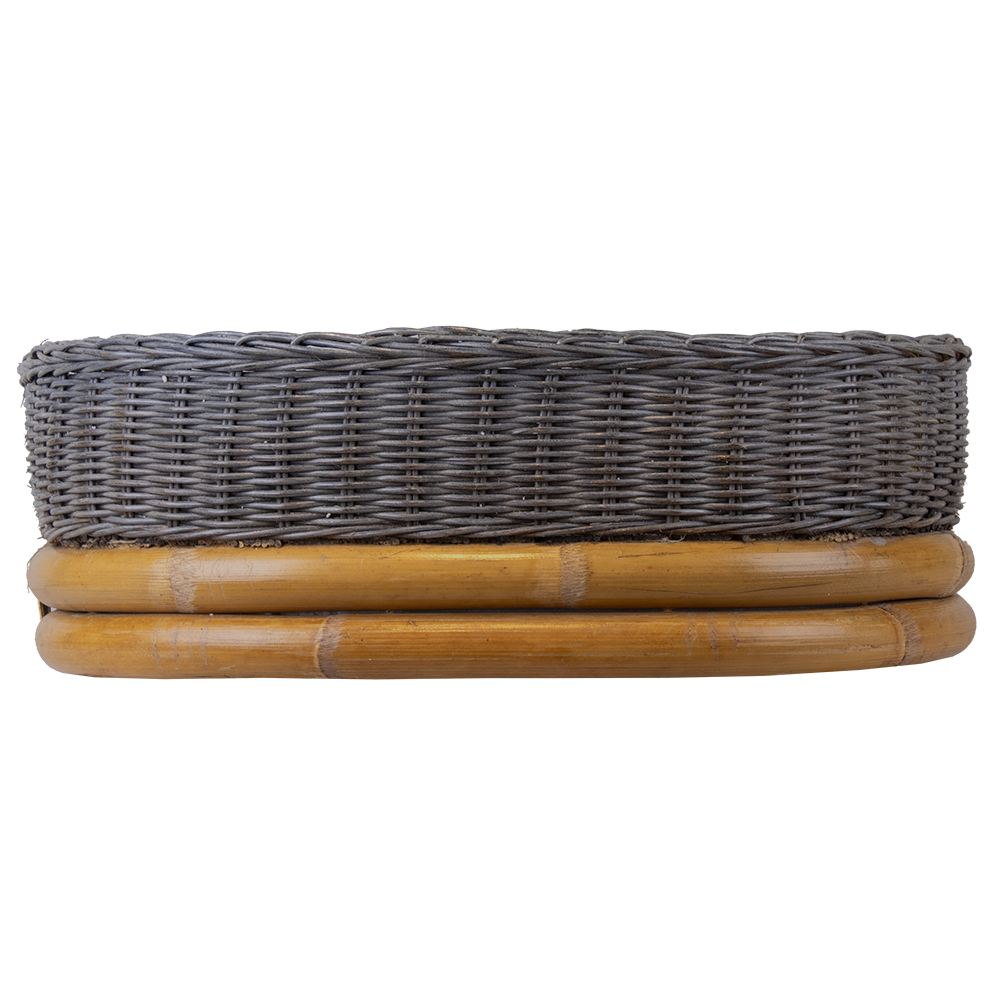 AKUMAL - BANDEJA FLOTANTE DE MIMBRE Y RATÁN