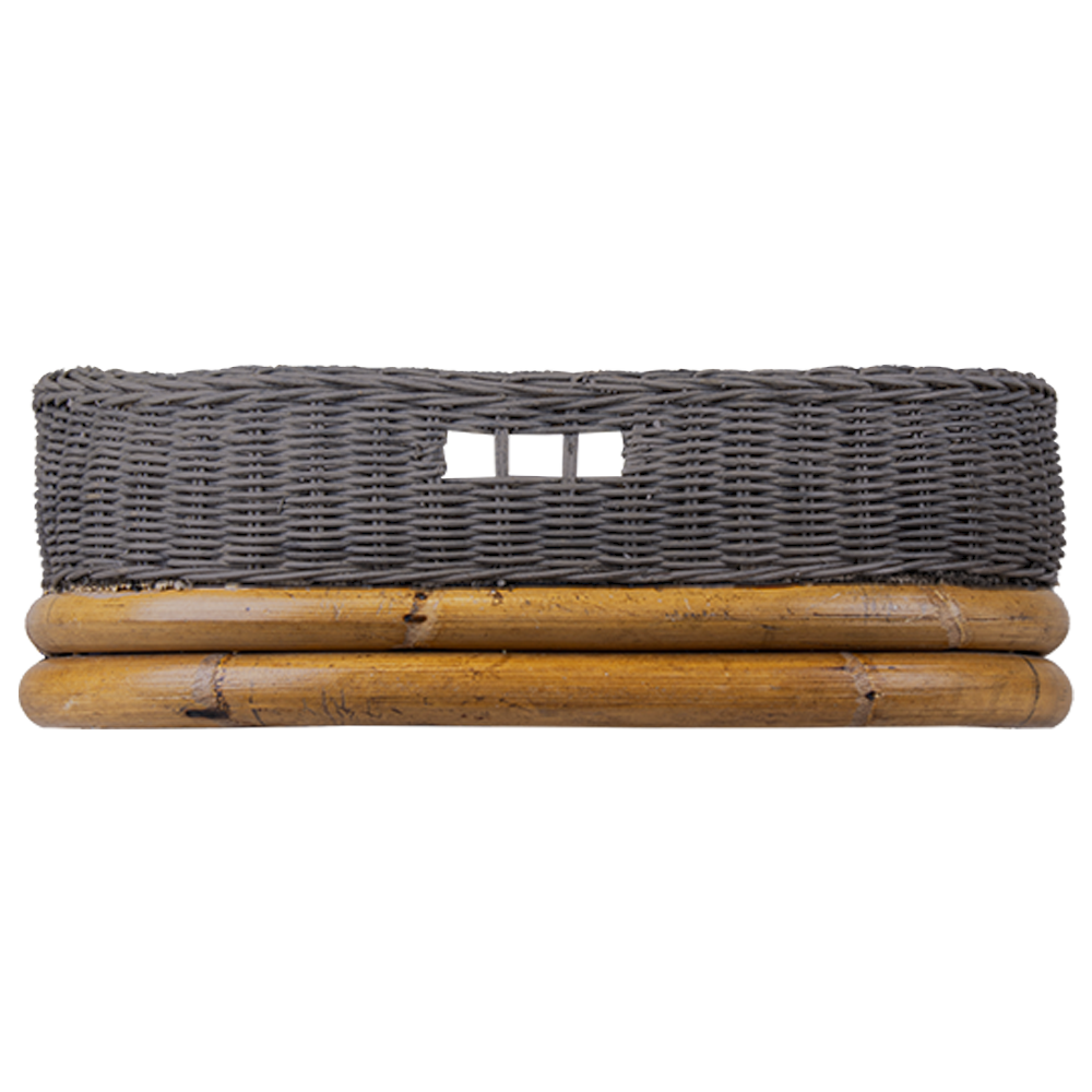 AKUMAL - BANDEJA FLOTANTE DE MIMBRE Y RATÁN