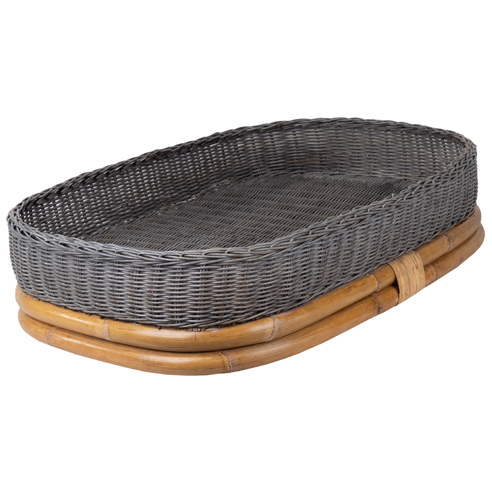 AKUMAL - BANDEJA FLOTANTE DE MIMBRE Y RATÁN