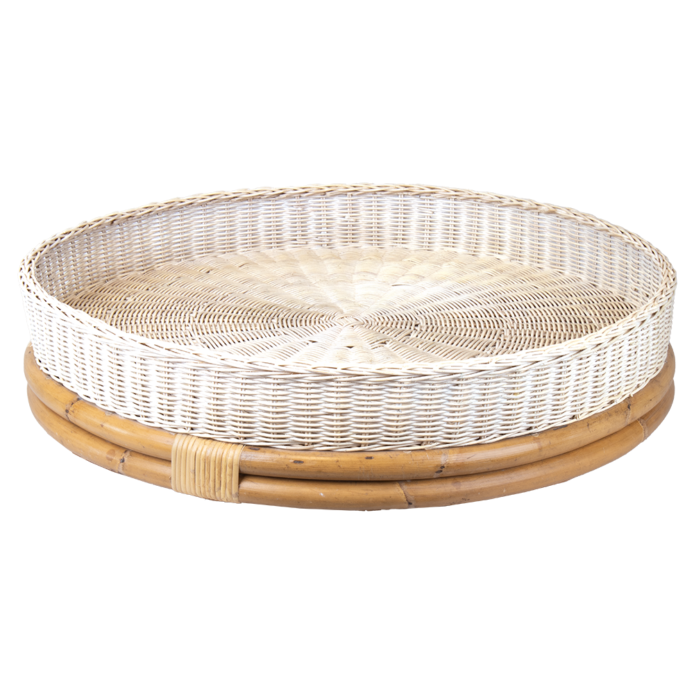 TULUM - BANDEJA FLOTANTE DE MIMBRE Y RATÁN