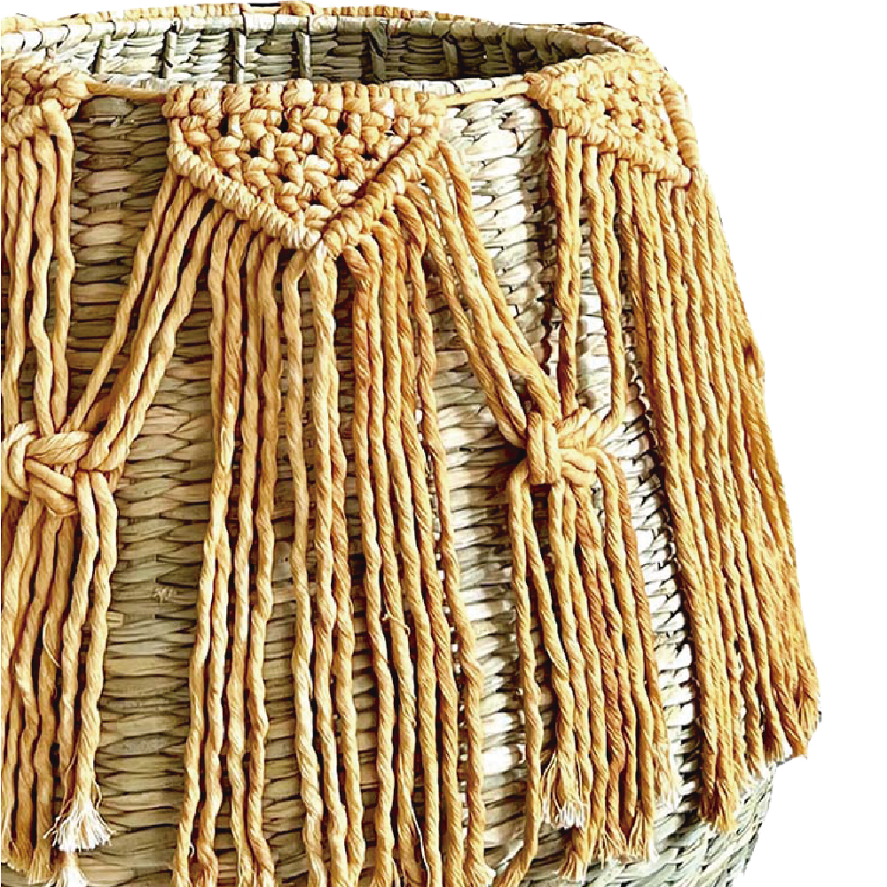 PUREPECHA II - CESTO DE CHUSPATA Y MACRAMÉ