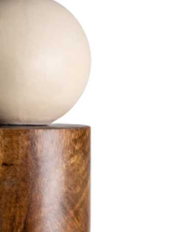 ARIO - LÁMPARA COLGANTE DE BARRO Y PAROTA